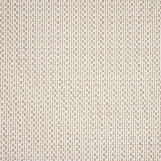 Soft beige geometric weave on a warm cream fabric swatch