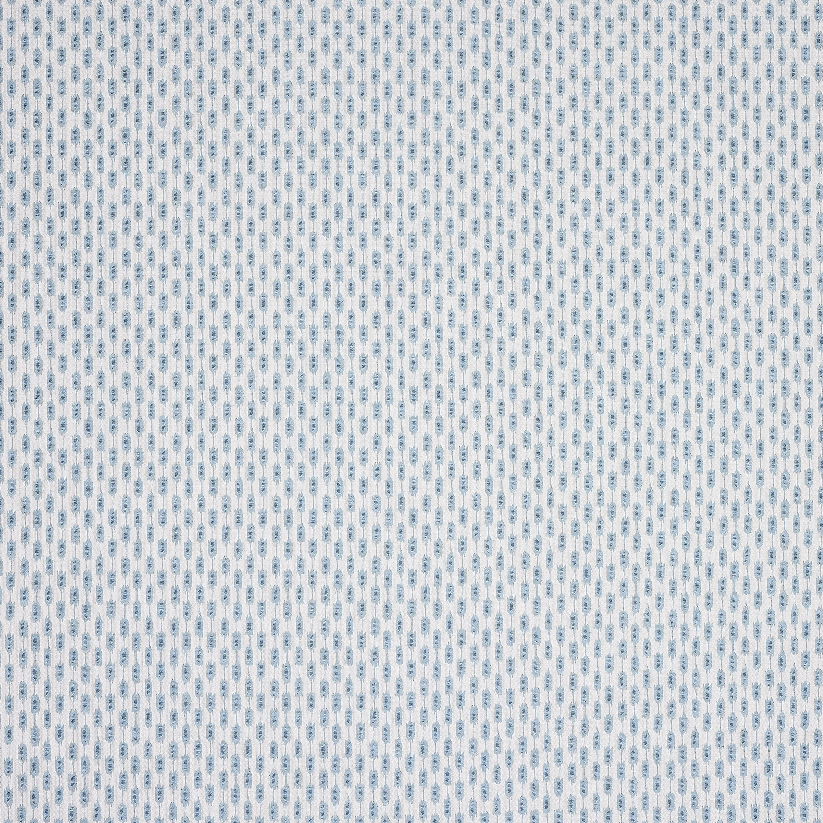 Pale blue small vertical motif on an ivory woven fabric