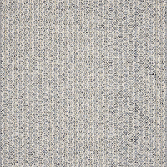Pale blue and cream small geometric woven fabric with a textured ground