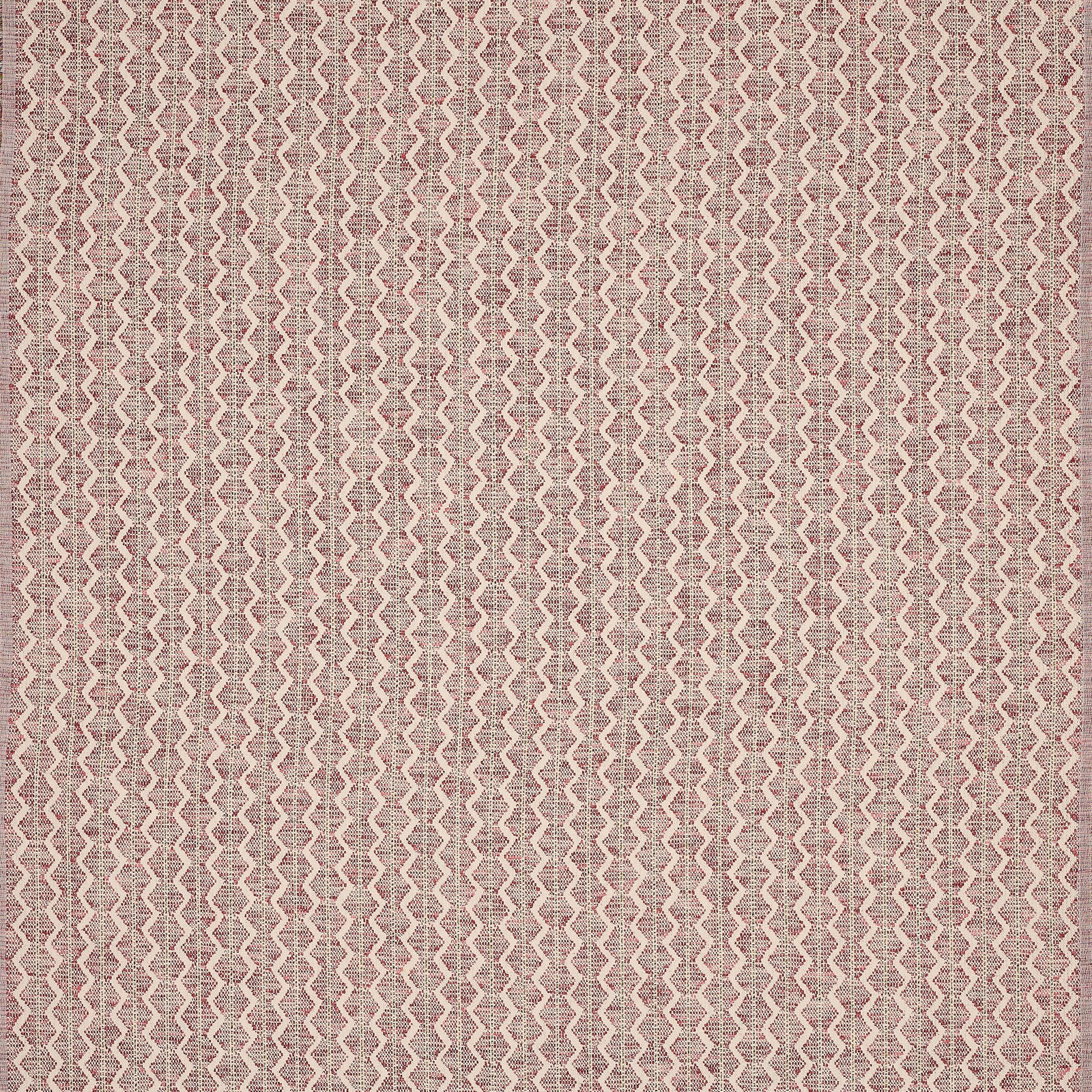 Small zigzag woven fabric in dusty coral red and pale beige