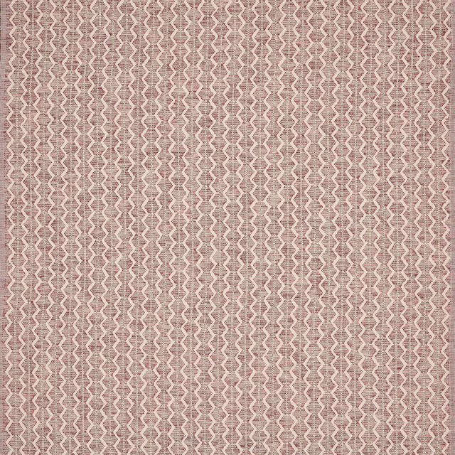 Small zigzag woven fabric in dusty coral red and pale beige