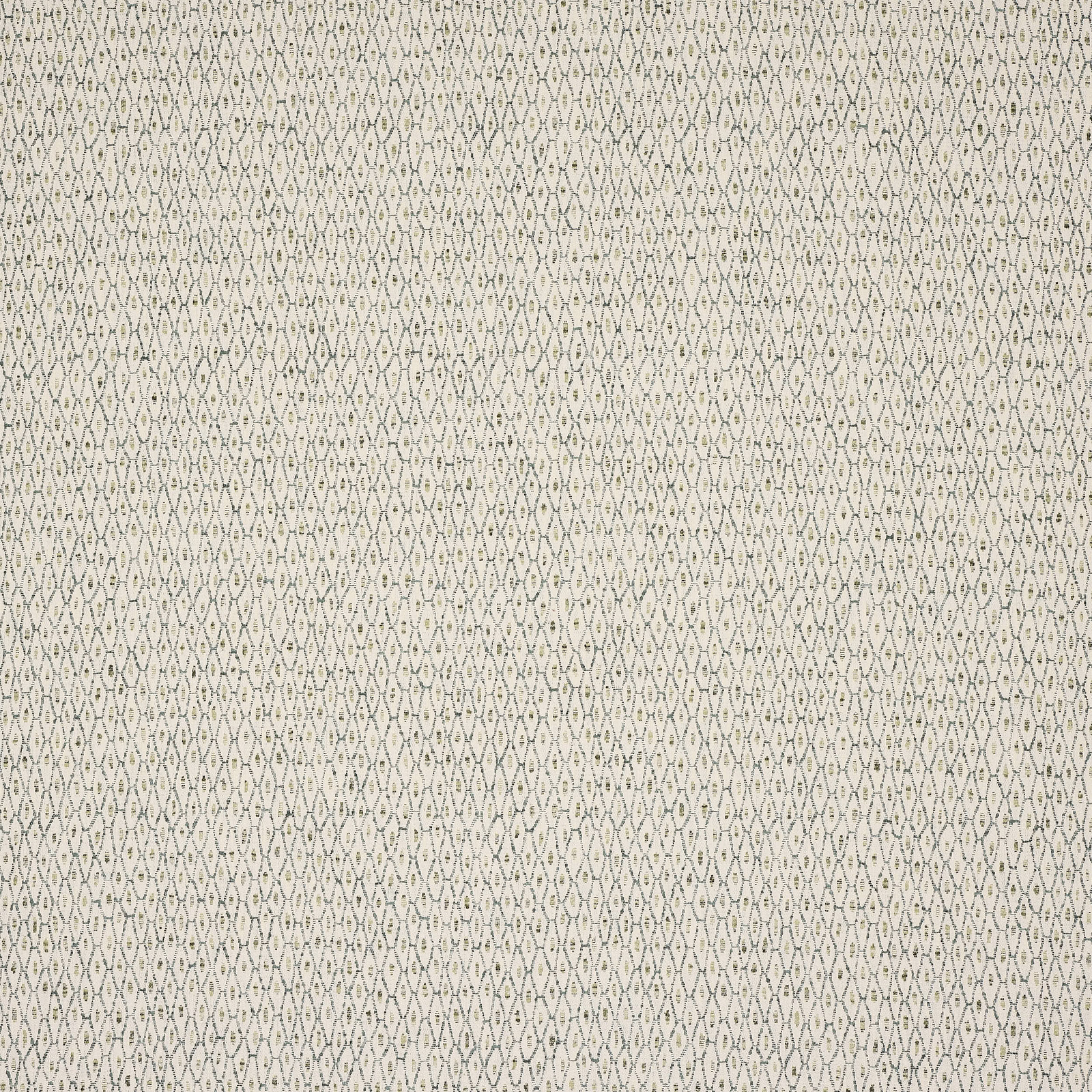 Pale woven fabric with small aqua-green diamond lattice pattern