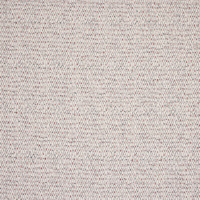 Cream fabric with tiny red and blue diamond geometric weave