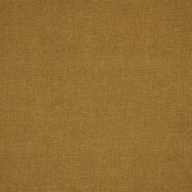 Close-up of warm curry-gold plain weave fabric with a subtle sheen