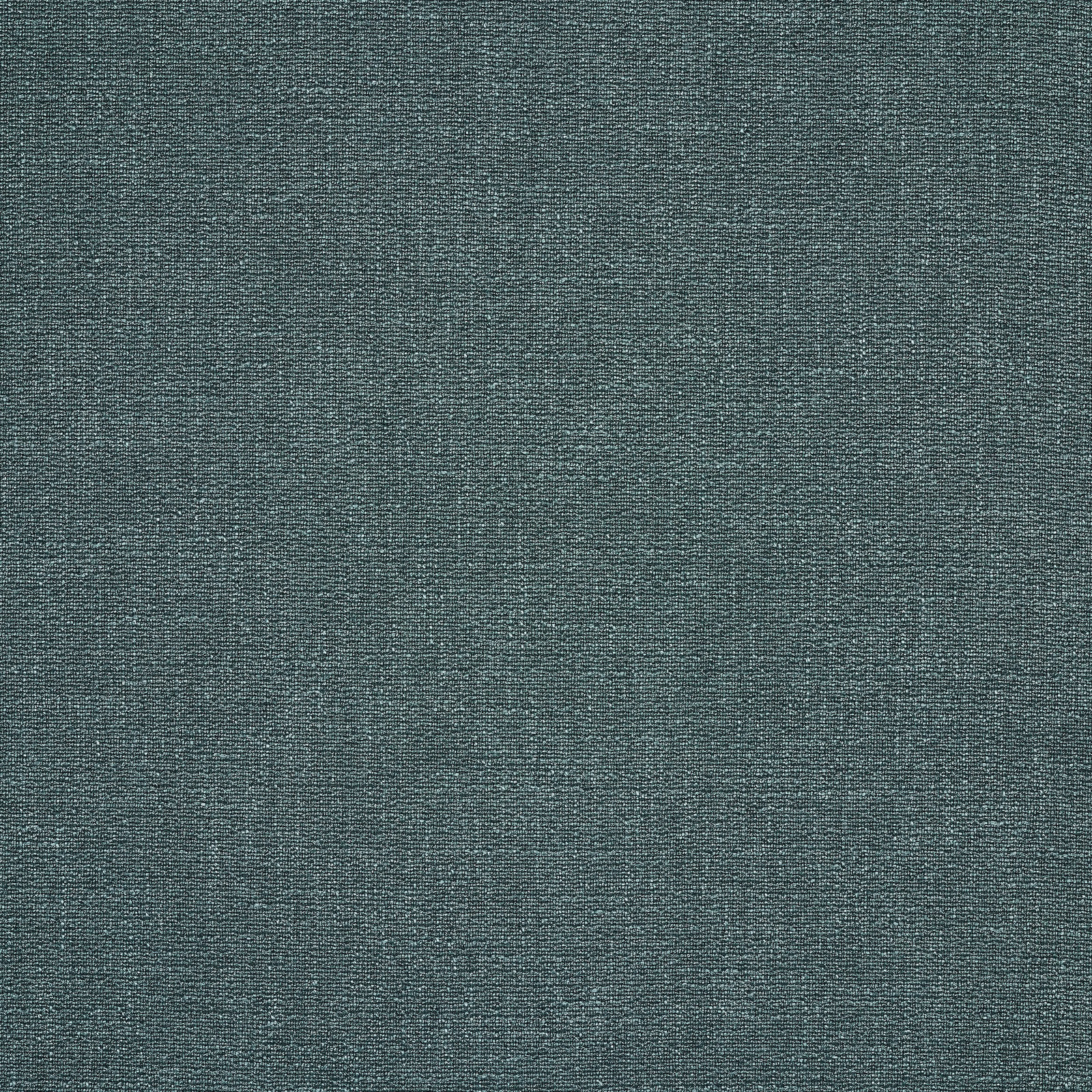 Muted teal plain weave fabric swatch with a fine linen-blend texture