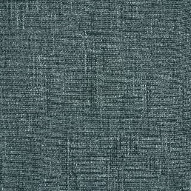 Muted teal plain weave fabric swatch with a fine linen-blend texture