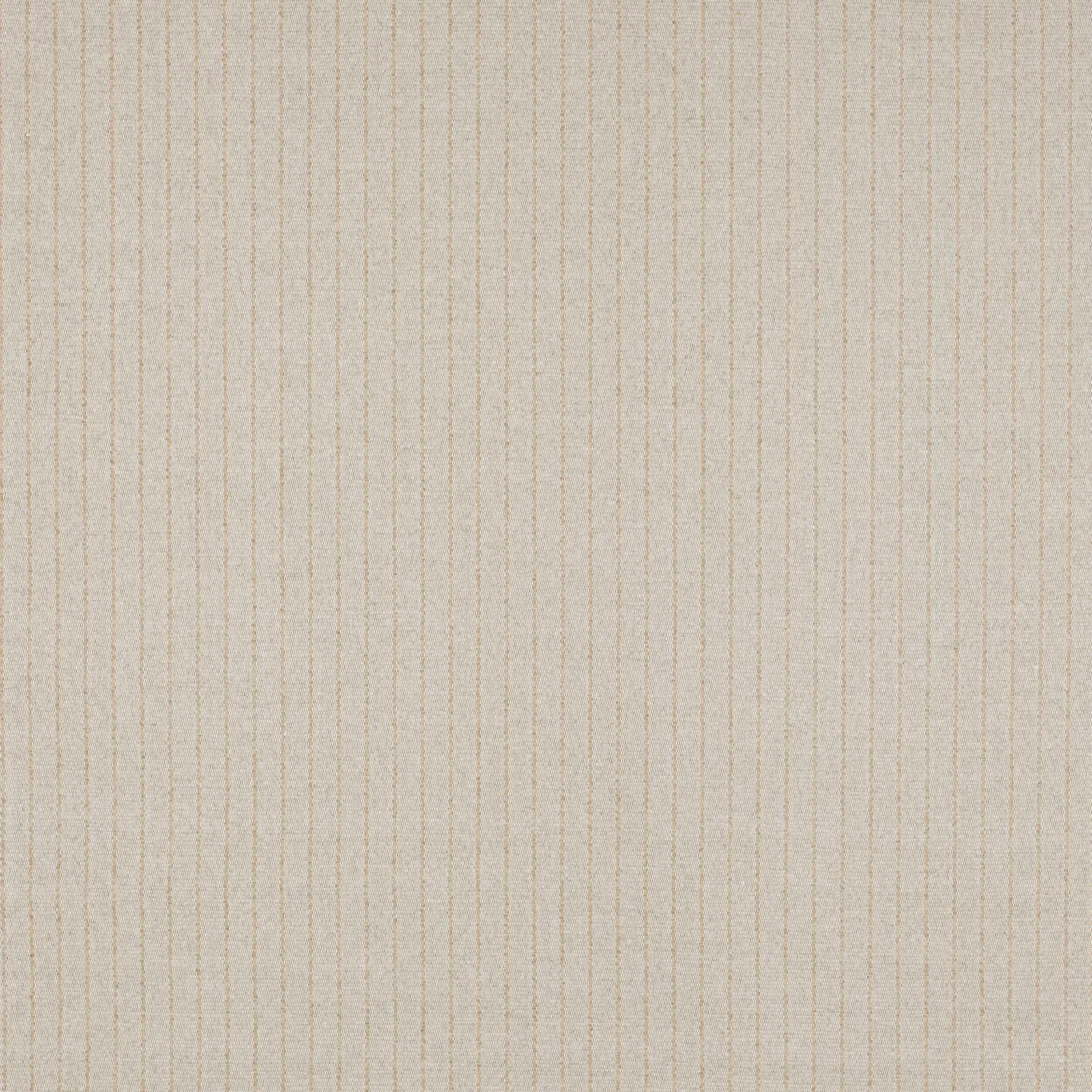 Pale beige fabric swatch with fine vertical clay-toned pinstripes
