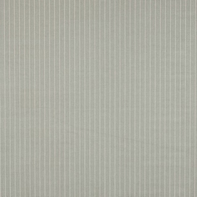 Pale icy blue fine vertical stripe linen-blend fabric swatch