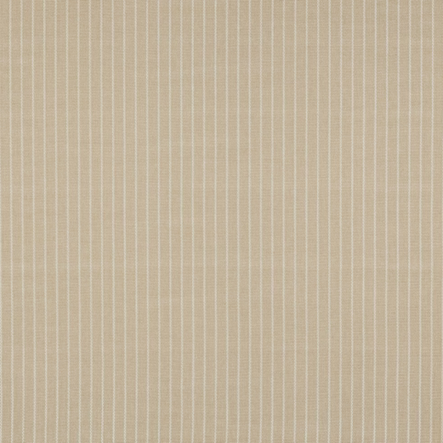 Soft ivory striped fabric swatch with fine vertical pinstripes and a natural weave