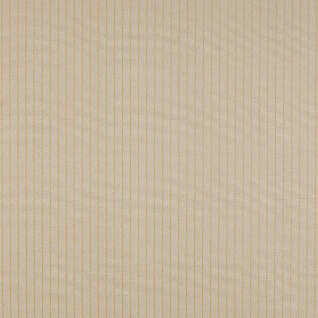 Pale cream fabric swatch with fine warm sand vertical stripes