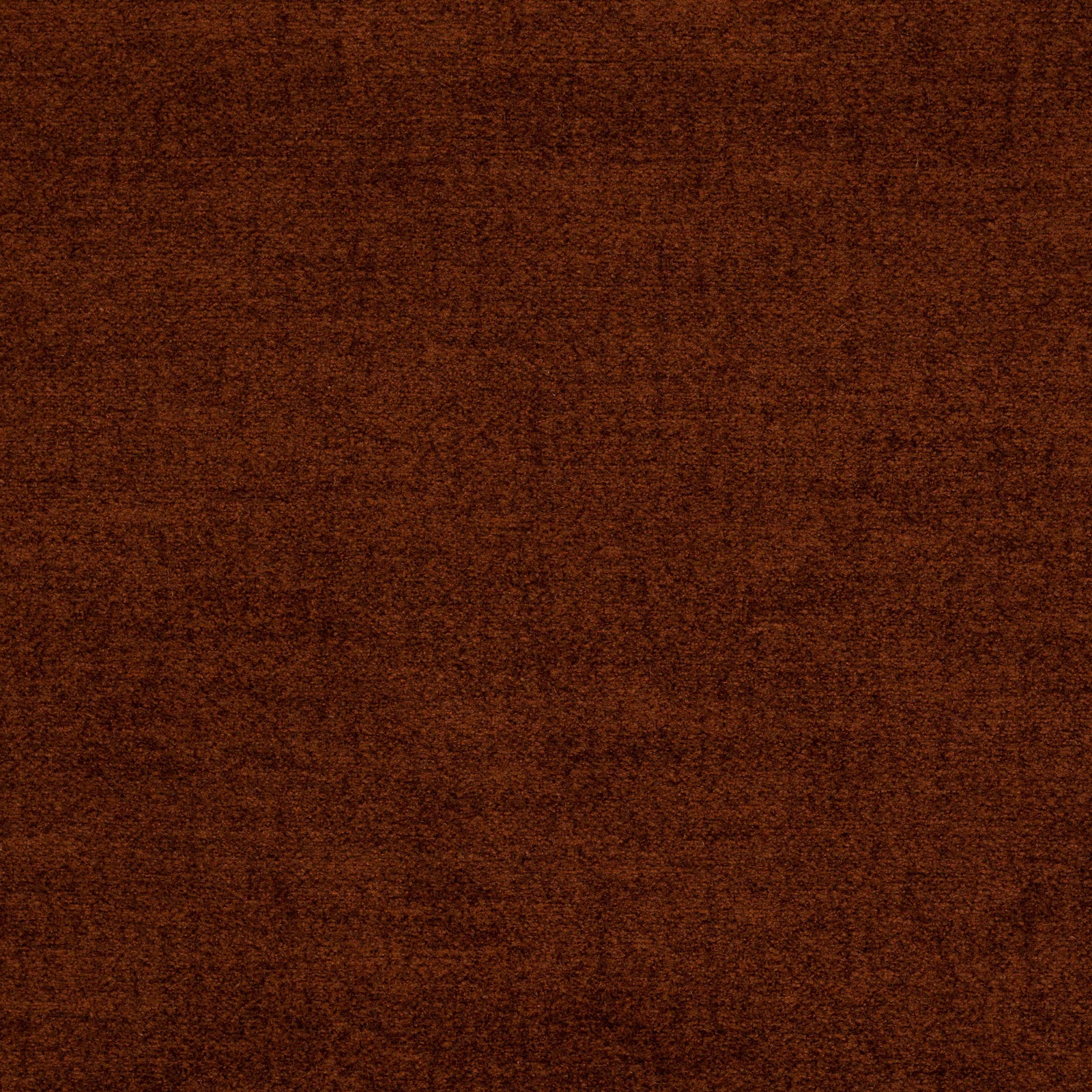 Close-up of deep russet brown plain woven fabric with a softly heathered texture
