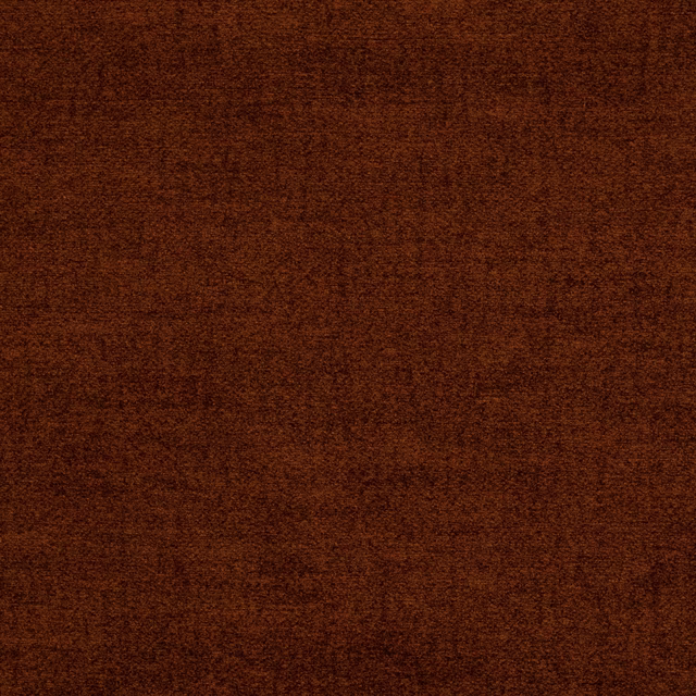 Close-up of deep russet brown plain woven fabric with a softly heathered texture