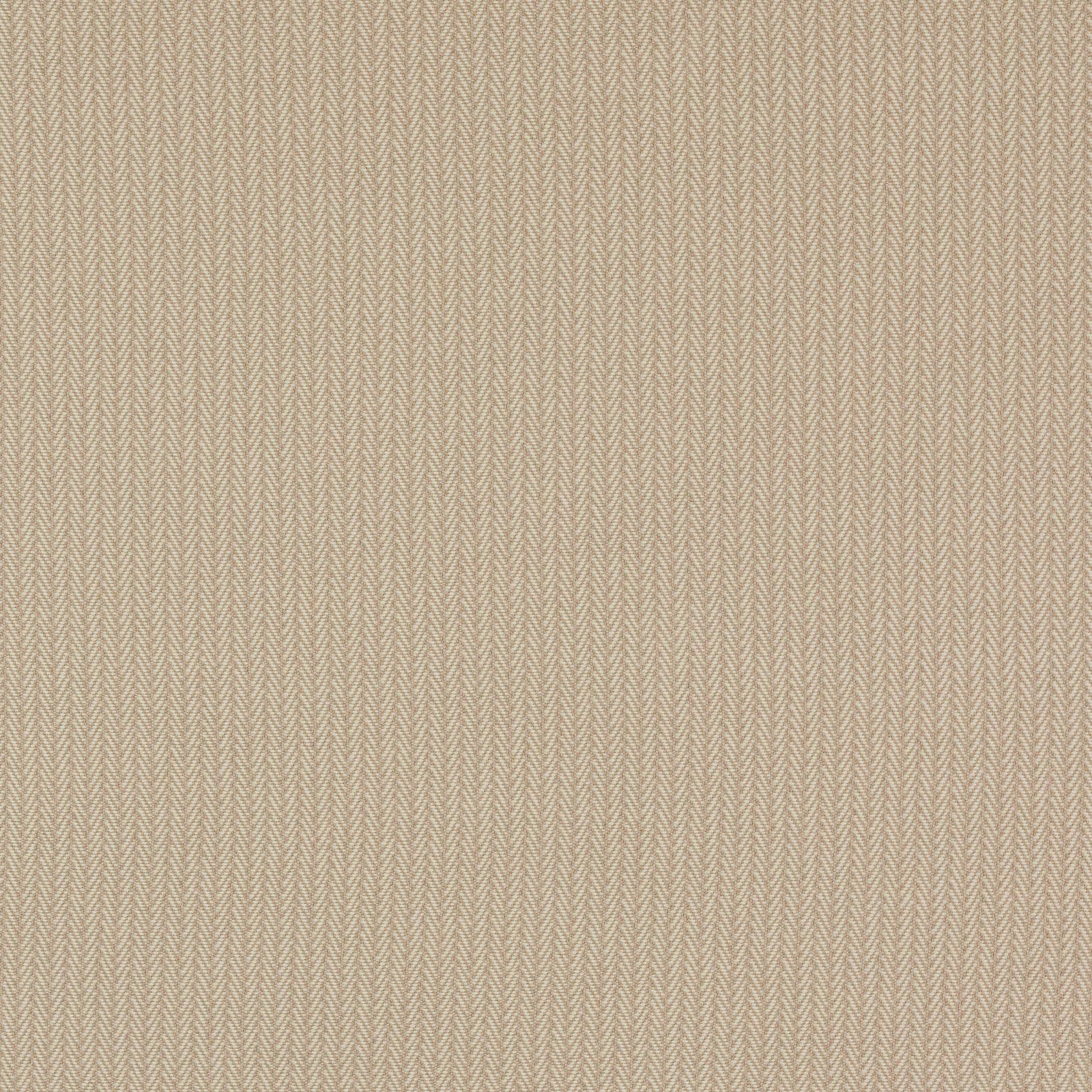 Close-up of warm sand beige herringbone weave on a fine textured fabric swatch