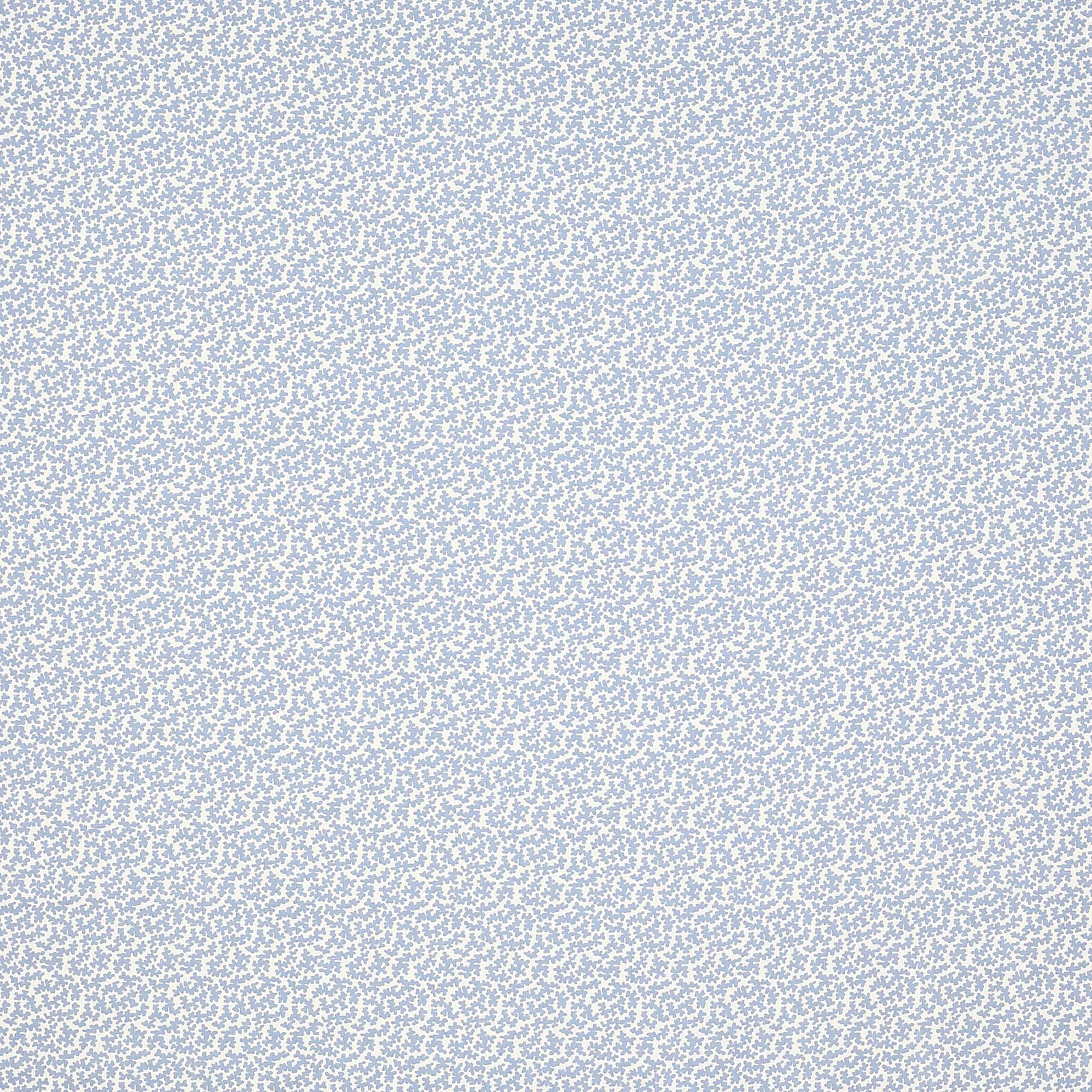 Pale blue small-scale floral linen fabric on a light ground