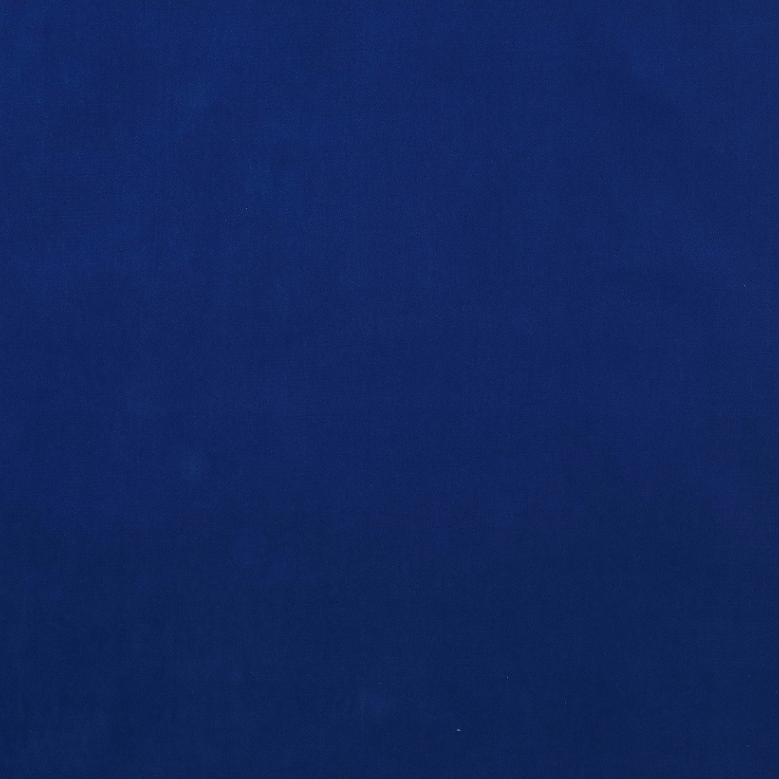 Deep cobalt blue plain fabric swatch with a smooth, even finish