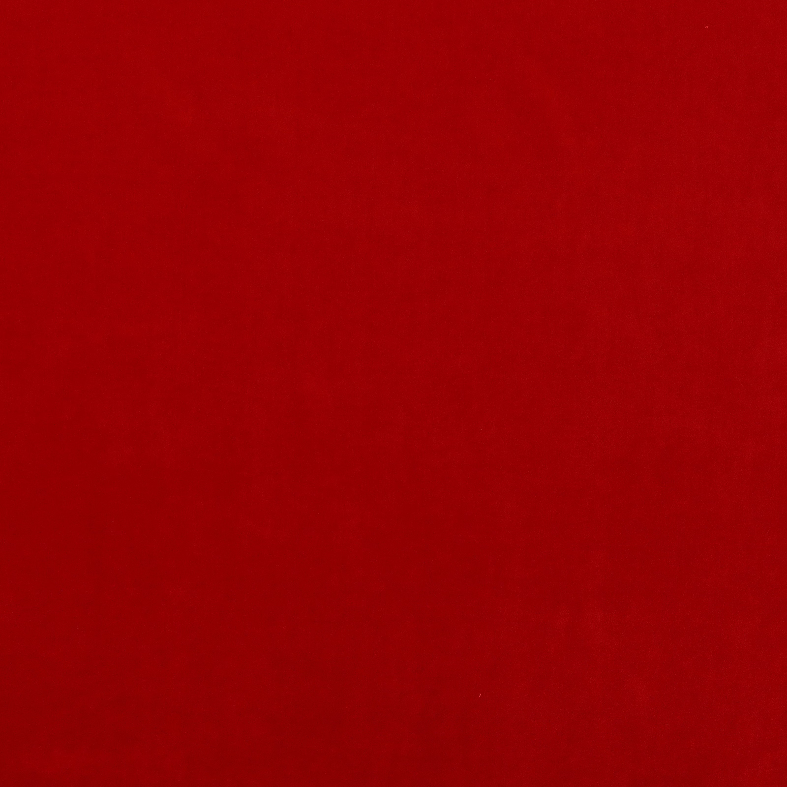Solid deep red fabric swatch with a smooth matte weave