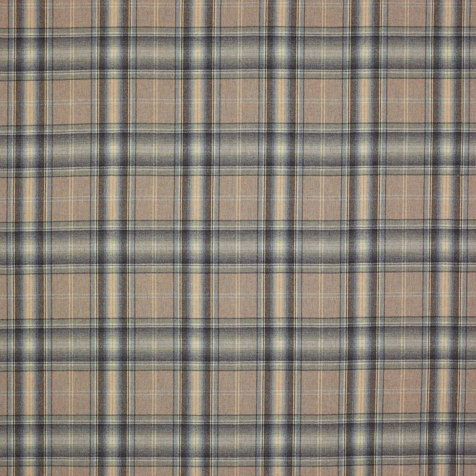 Stone beige and grey wool plaid with soft chalky intersections