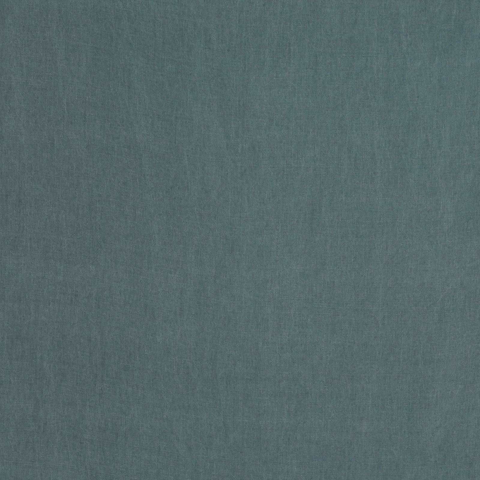 Muted teal plain linen swatch with fine natural texture