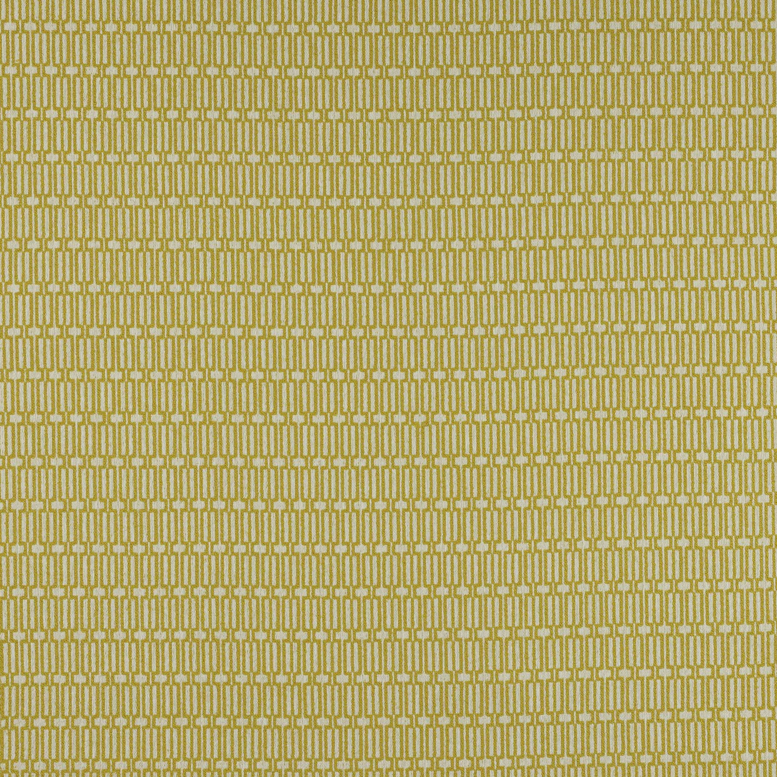 Yellow gold geometric woven fabric with small repeating link motif