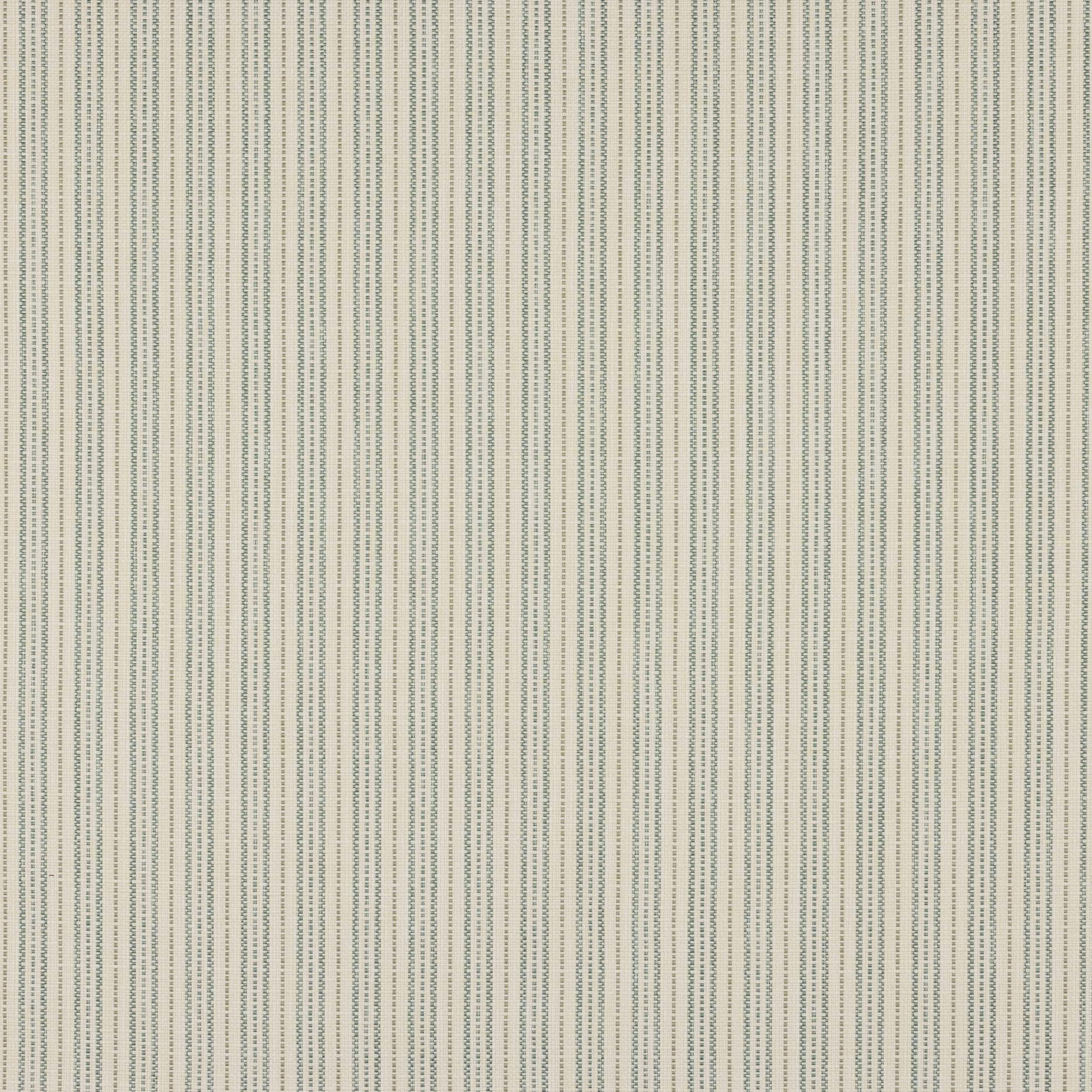 Close-up of pale celadon and cream fine vertical striped woven fabric