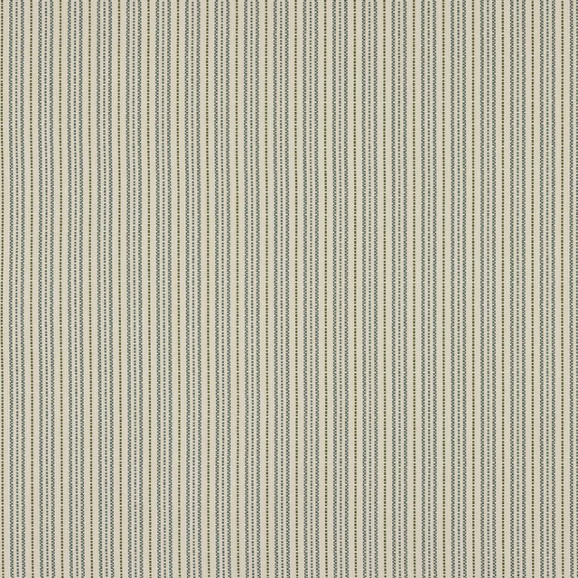 Cream fabric with fine vertical sage green dotted pinstripes