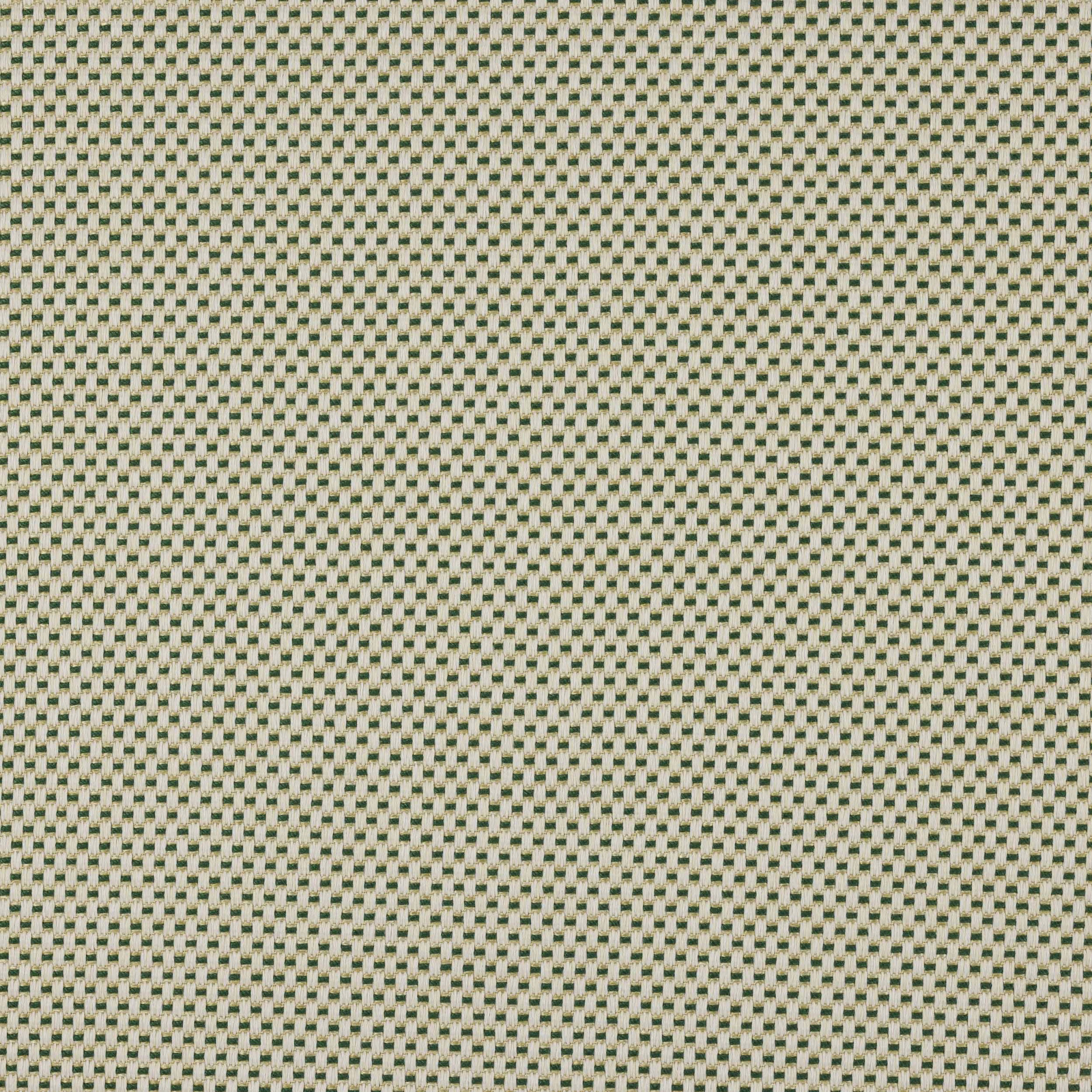 Cream fabric with tiny emerald-green woven checks and a tight textured surface