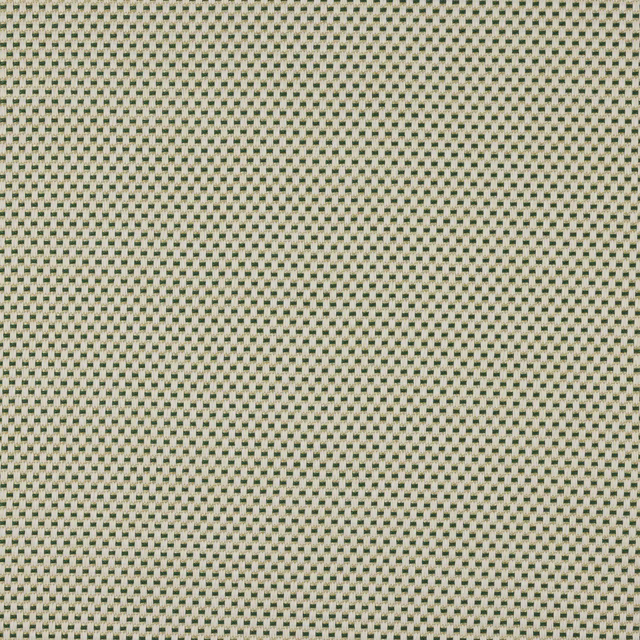 Cream fabric with tiny emerald-green woven checks and a tight textured surface