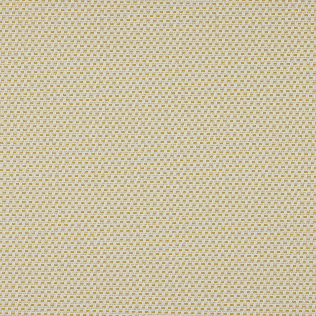 Close-up of a small saffron-gold and cream checked woven fabric