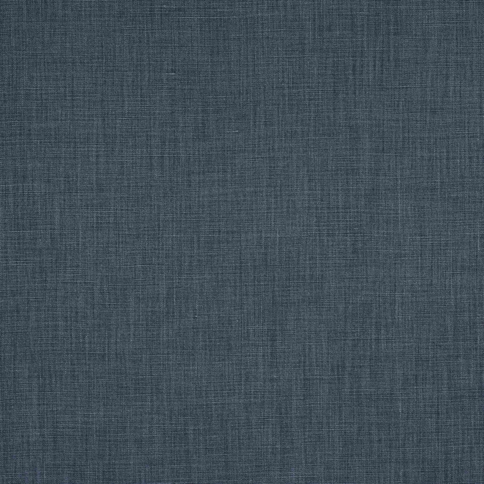 Textured slate blue linen swatch with a fine woven crosshatch