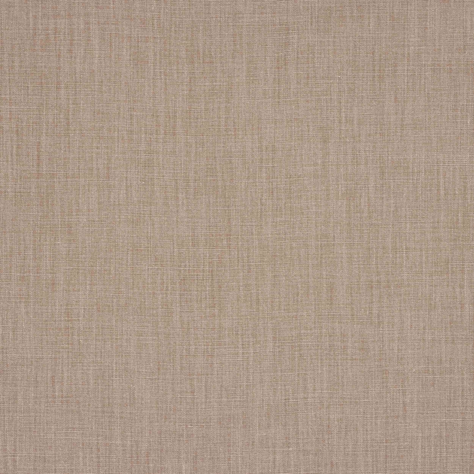 Warm camel beige plain linen swatch with fine slubbed weave