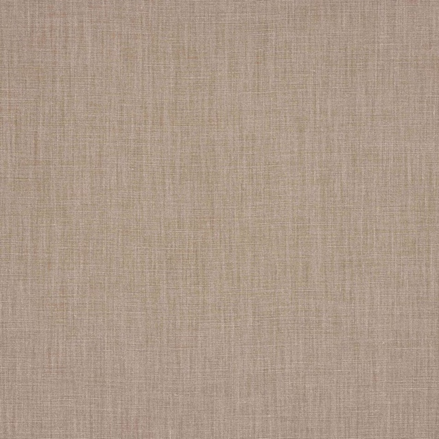 Warm camel beige plain linen swatch with fine slubbed weave