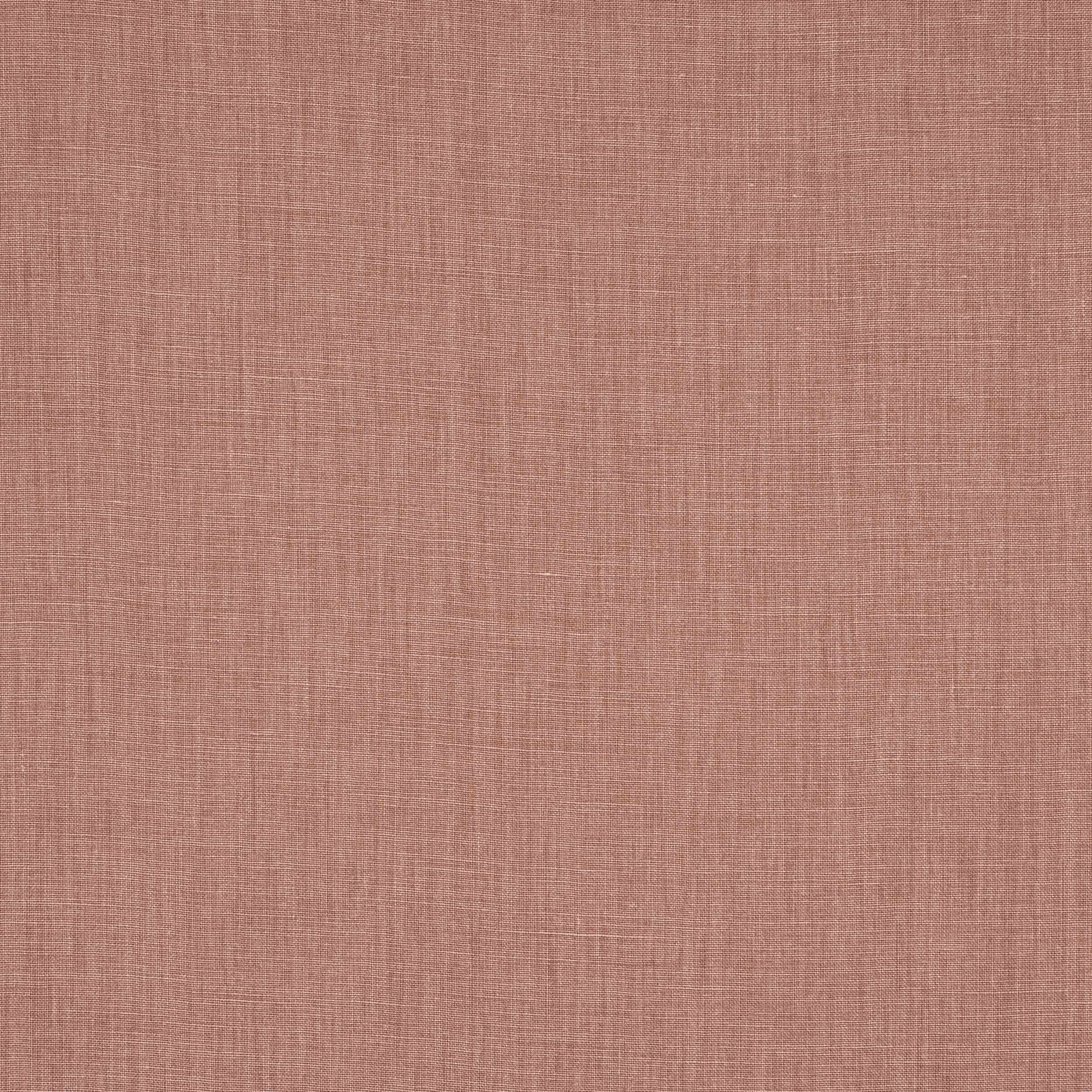 Soft coral pink plain linen swatch with fine natural weave texture