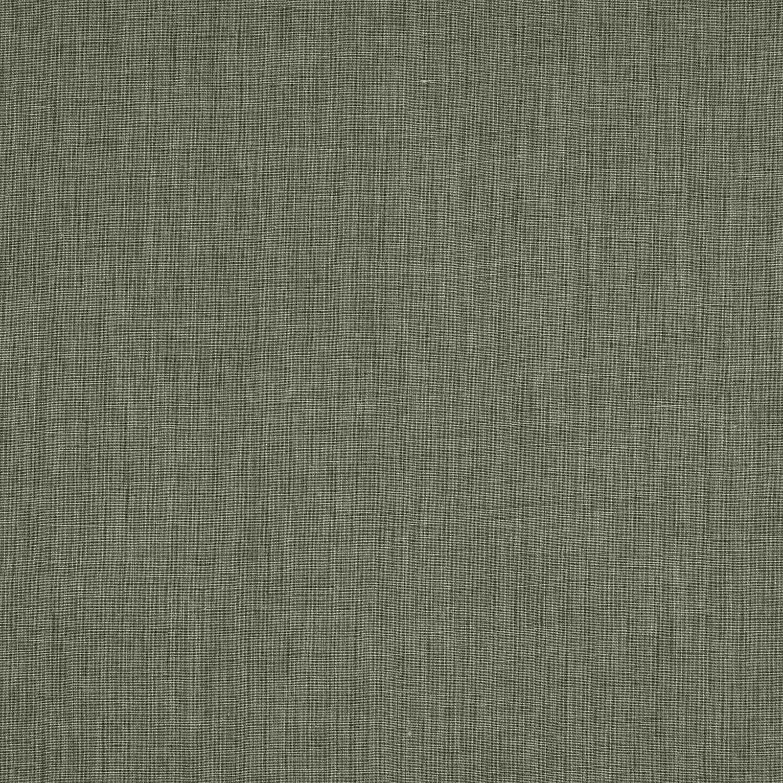 Muted cyprus green plain-woven linen swatch with fine slubbed texture