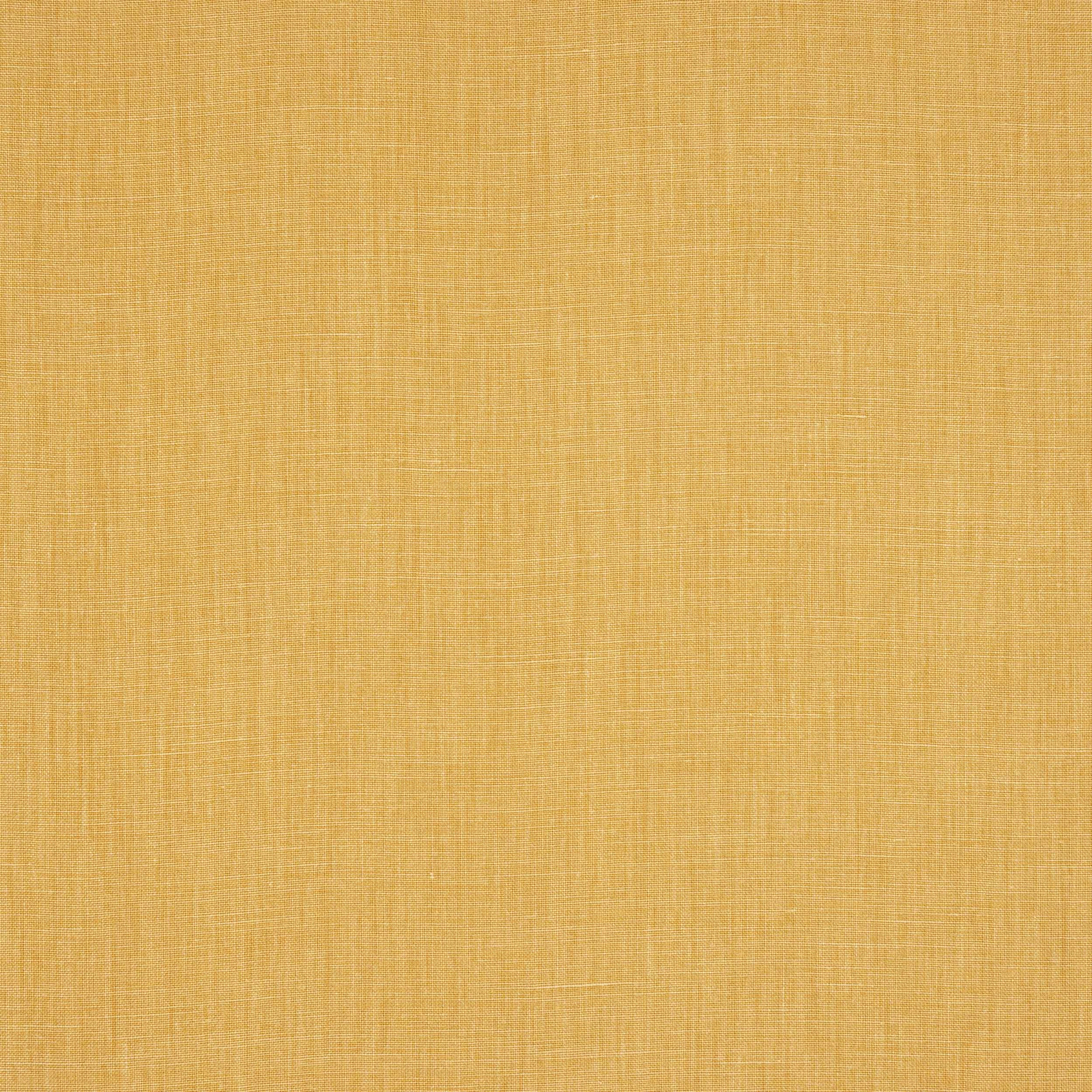 Warm gold linen swatch with fine natural slub and plain weave texture