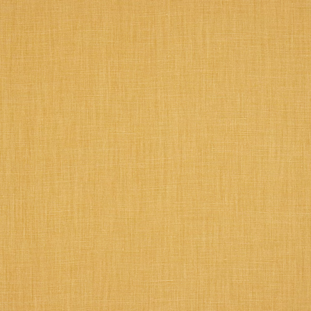 Warm gold linen swatch with fine natural slub and plain weave texture