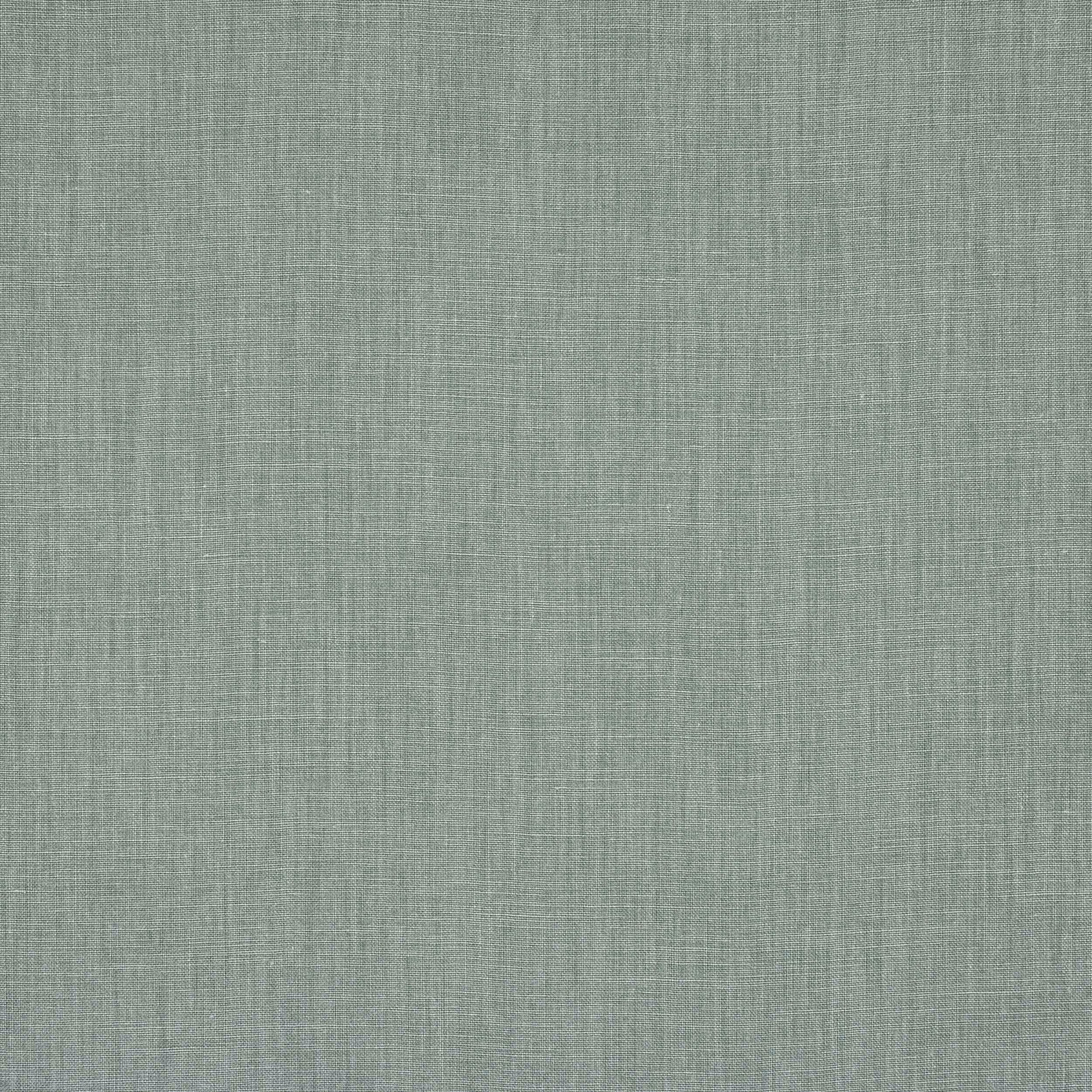 Soft mint green linen fabric with a fine plain weave texture