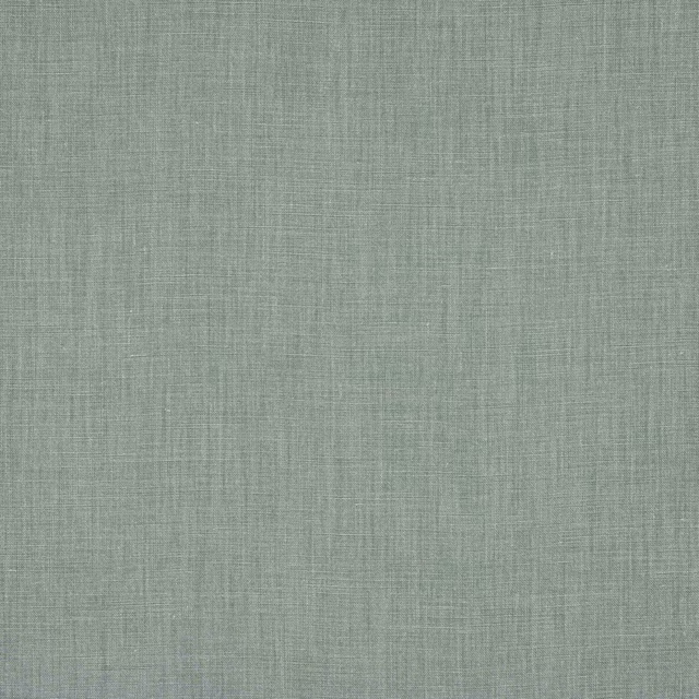 Soft mint green linen fabric with a fine plain weave texture