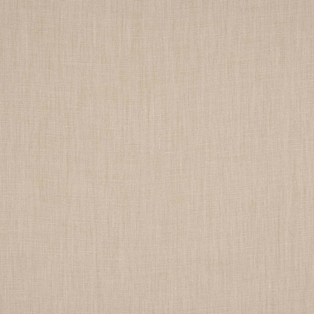 Close-up of soft natural cream linen with fine plain weave and matte texture