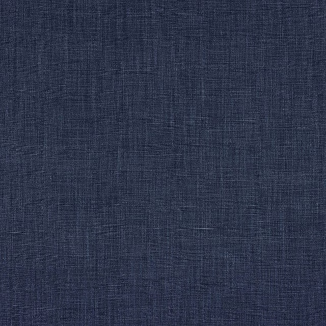 Deep navy blue linen swatch with subtle woven texture and fine slubs