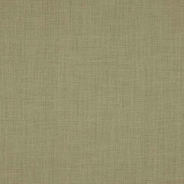 Muted oak-green linen fabric with a fine plain weave texture