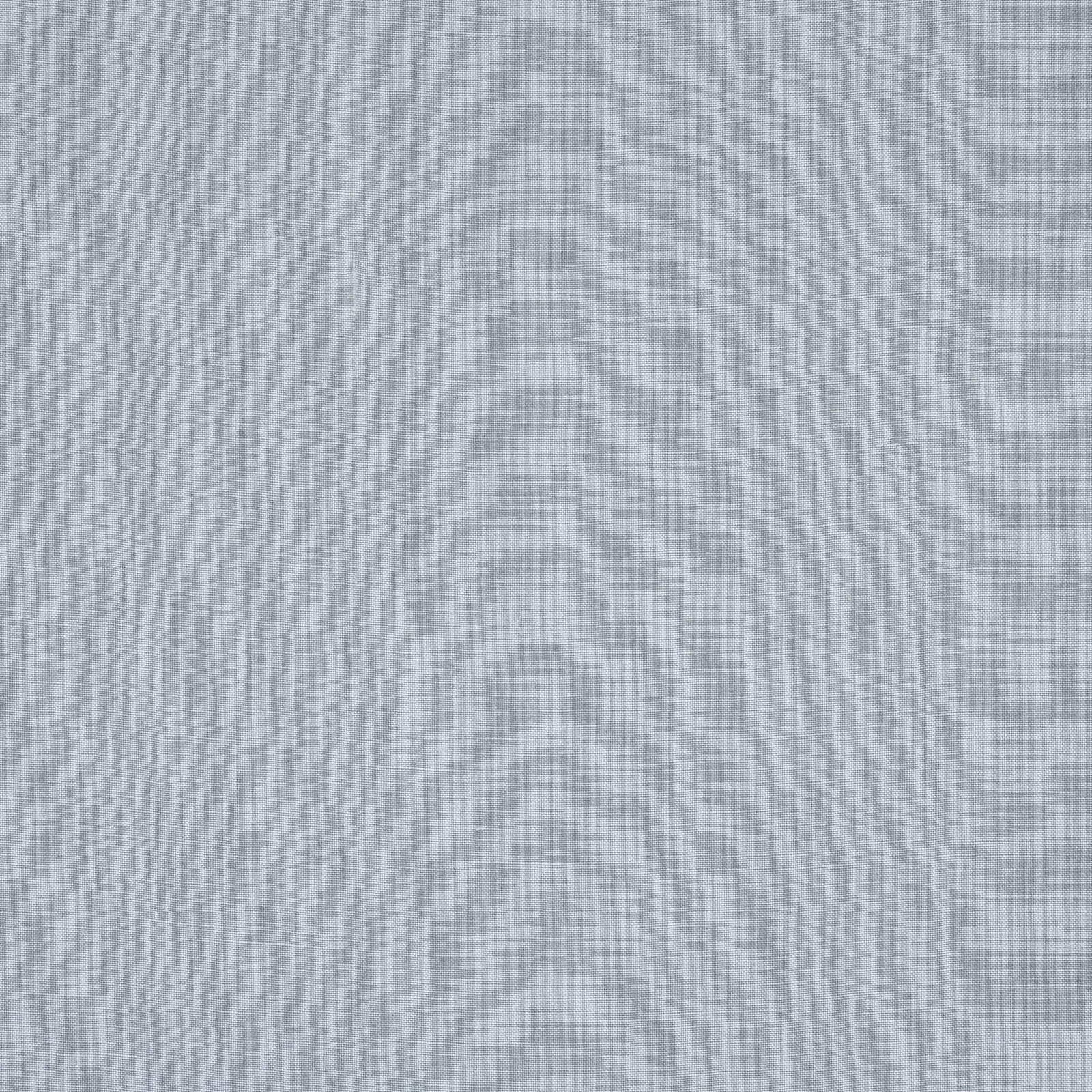 Pale sky blue plain linen swatch with fine natural weave texture