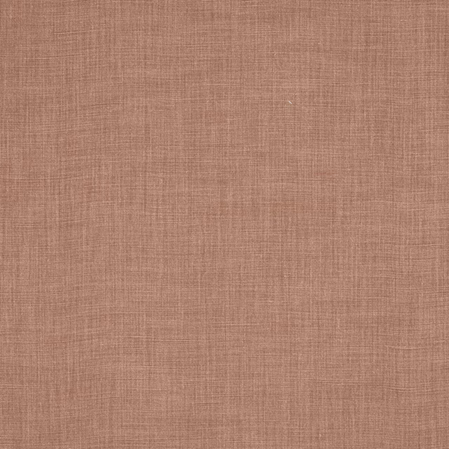Soft dusty terracotta plain-woven linen fabric with fine natural texture