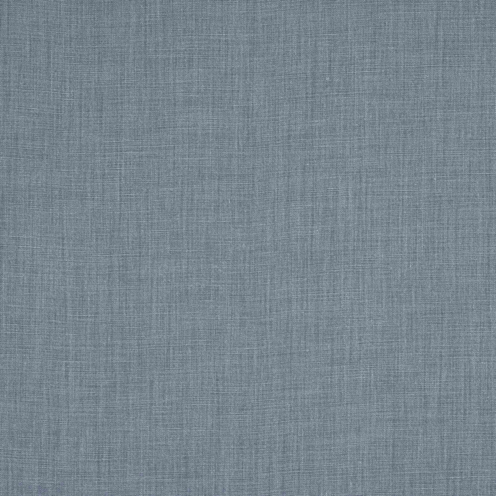 Muted vintage blue linen fabric with a fine plain weave texture