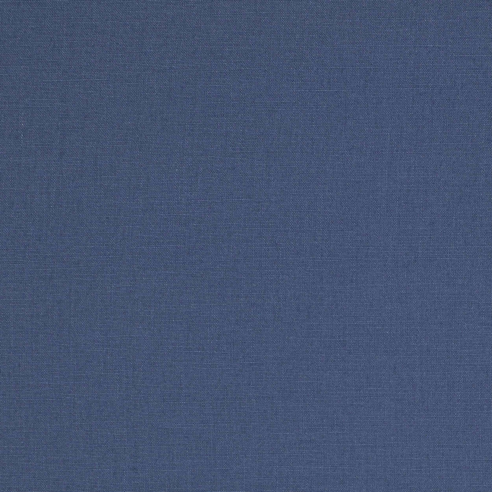 Close-up of muted slate blue linen fabric with a plain woven texture