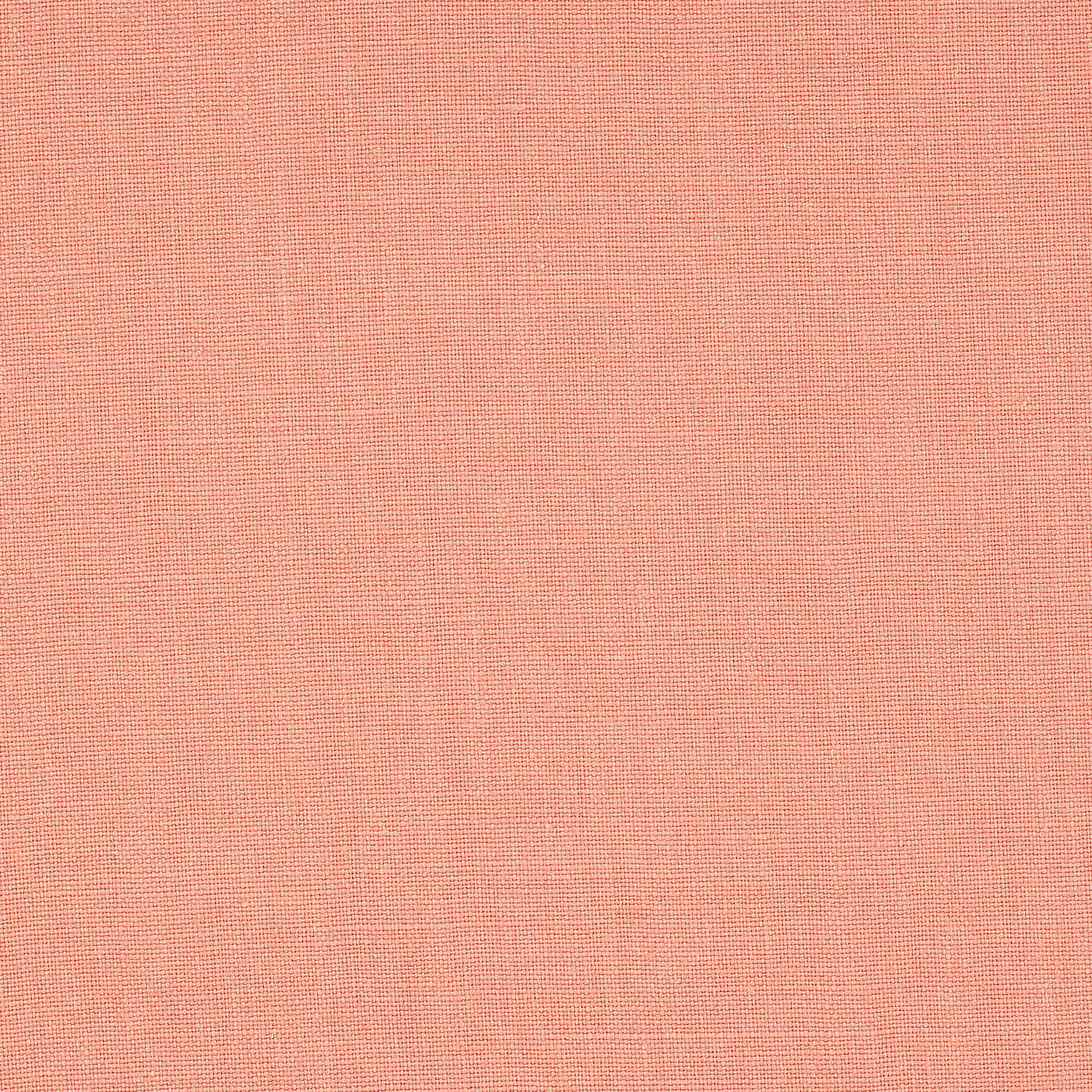 Soft cinnabar pink plain-woven linen swatch with fine texture