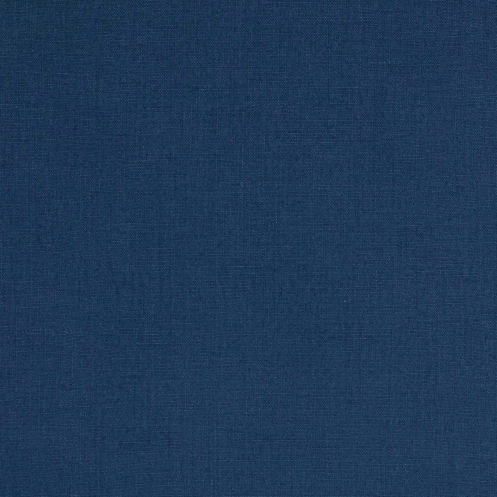 Dark denim-blue linen swatch with fine plain weave texture