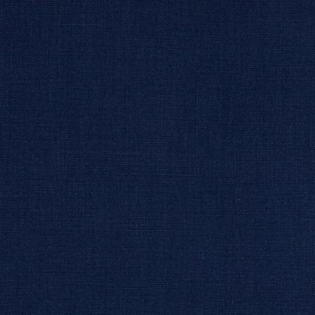 Deep navy blue linen swatch with a fine plain weave texture