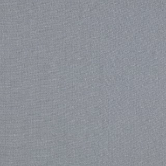 Soft dusty blue linen swatch with fine plain weave texture