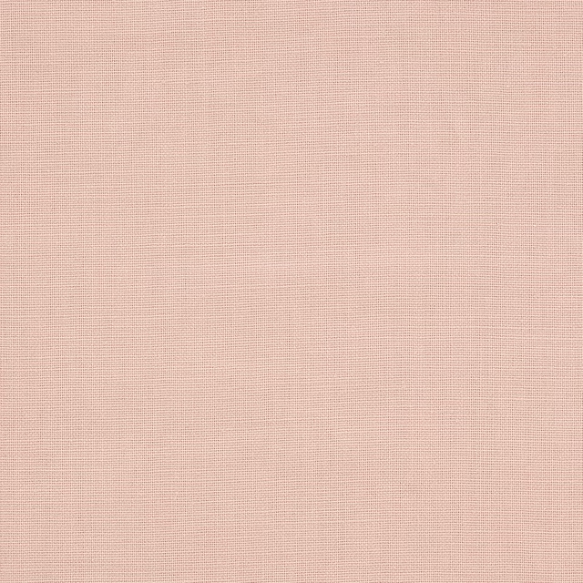 Pale dusty rose linen swatch with fine plain weave and natural texture