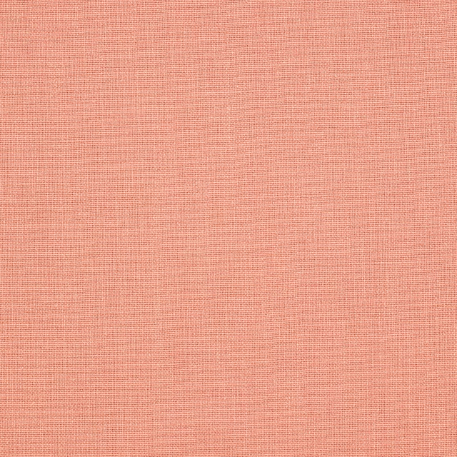 Dusty red earth pink linen plain weave fabric with fine natural texture
